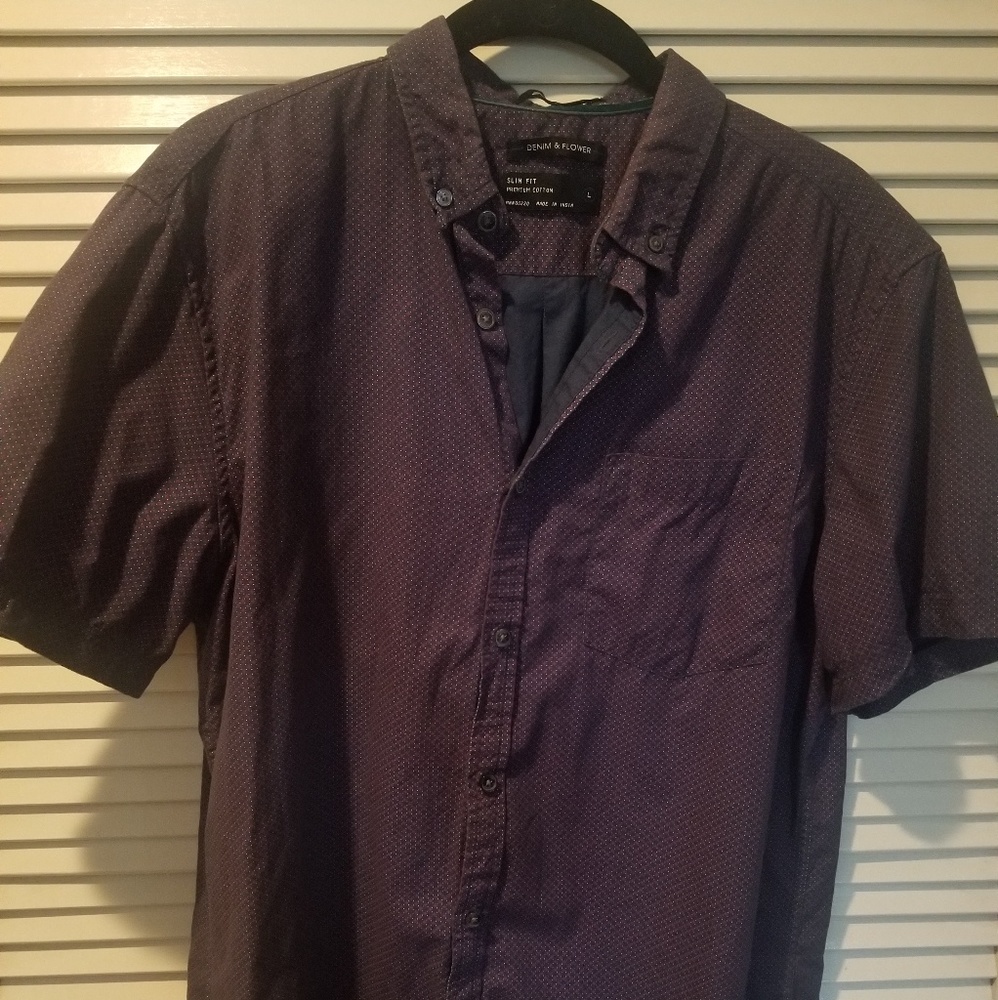 Mens short sleeve button up